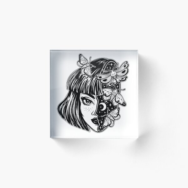 art de tatouage. Bloc acrylique