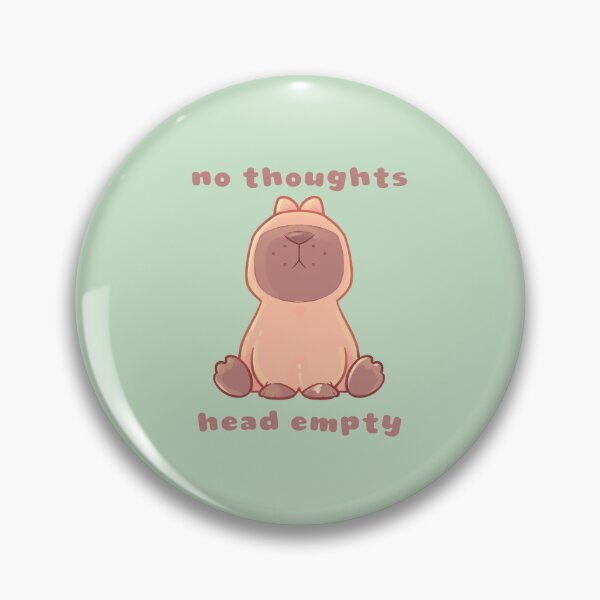 Item preview, No Thoughts Head Empty - Capybara Illustration designed and sold by evybenita.