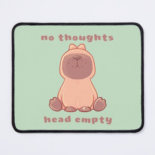 Item preview, No Thoughts Head Empty - Capybara Illustration designed and sold by evybenita.