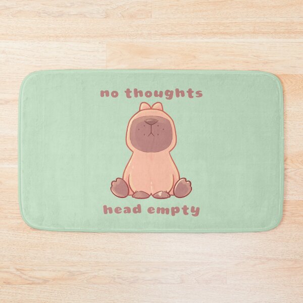 Item preview, No Thoughts Head Empty - Capybara Illustration designed and sold by evybenita.