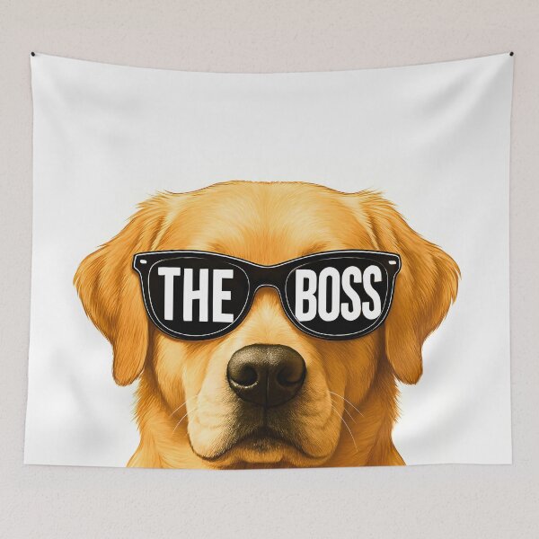 Item preview, Golden lab retriever, Peeking Sunglasses Boss Wall Art, Labrador Wall Art, Cheeky Dog Print, Funny Dog Lover Gift, Pet Wall Art, Dog Approved, Dopamine designed and sold by DazzledPenguin.