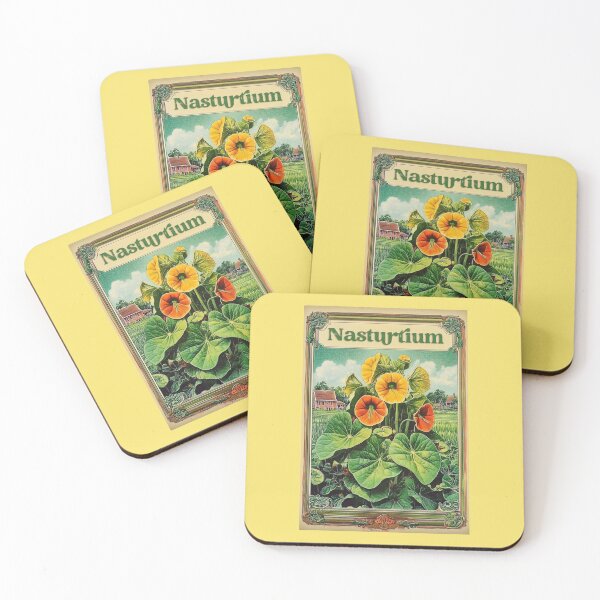 Item preview, Seed packet design for nasturium designed and sold by seahorse crossing.