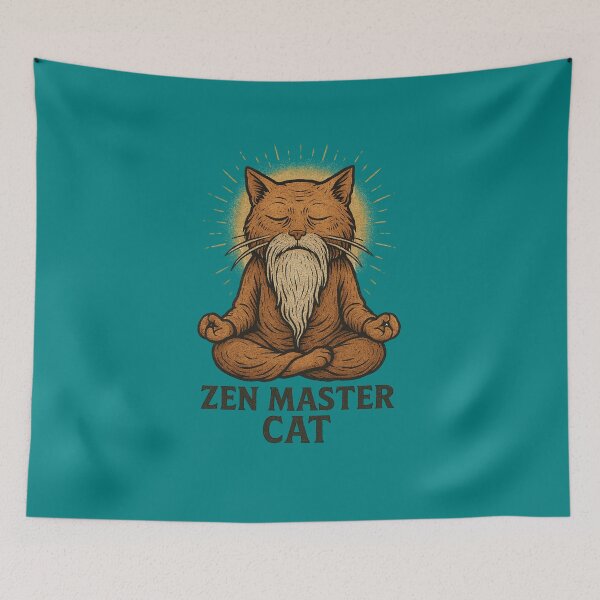 Item preview, Zen Master Cat designed and sold by PrintHorizonD.