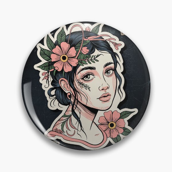 Item preview, "Female portrait in neo-traditional style." designed and sold by Lilashakti ⭐️ ⭐️ ⭐️ ⭐️ ⭐️.