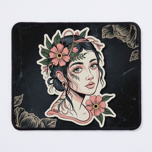 Item preview, "Female portrait in neo-traditional style." designed and sold by Lilashakti ⭐️ ⭐️ ⭐️ ⭐️ ⭐️.
