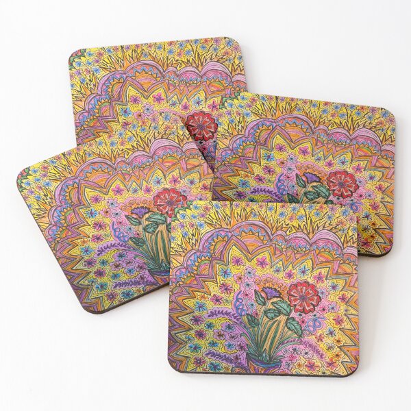 Item preview, Zentangle flowers showing off designed and sold by Lanabsmiles.
