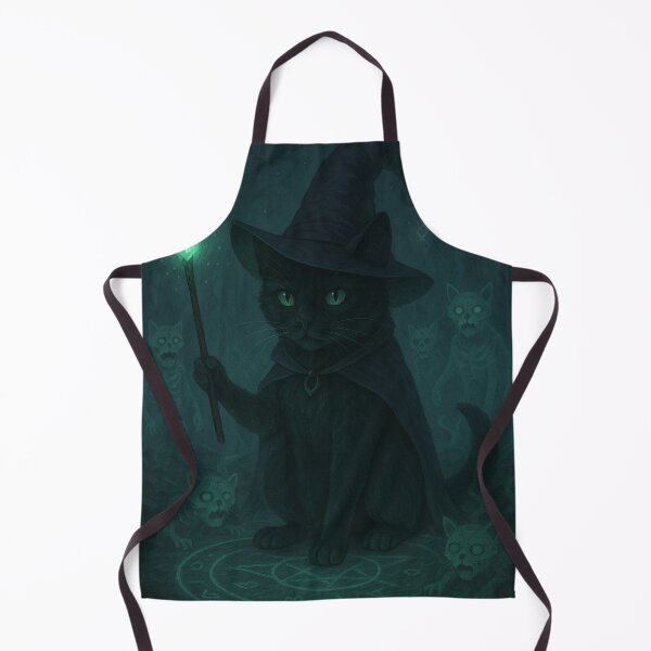 Item preview, Sitting Necromancer Cat – Guardian of Awakened Spirits designed and sold by TheMysticCats.