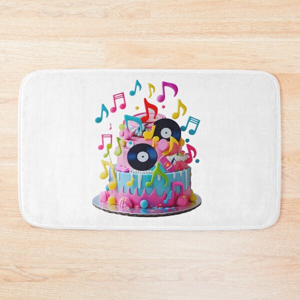 Item preview, Colorful Music Party Cake Vinyl Records and Notes Dessert Design designed and sold by MythicCotton.