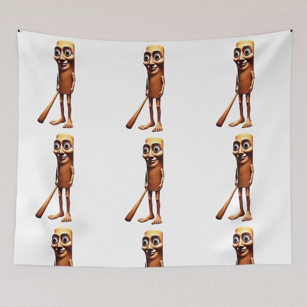 Item preview, Tung Tung Tung Sahur CUTOUT Brainrot Meme designed and sold by EmeraldeaArt.