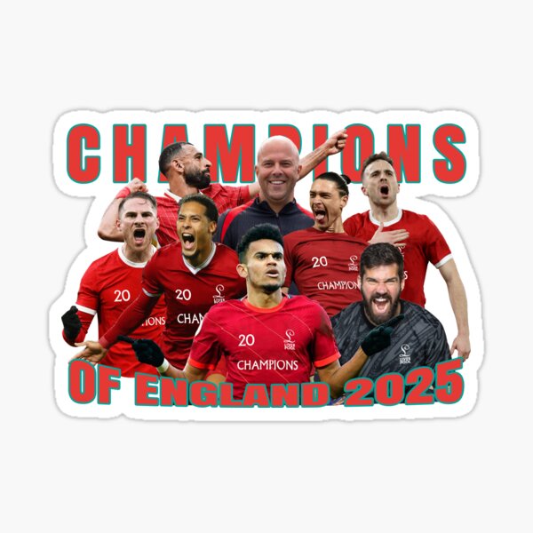 Item preview, Liverpool 20 League Champions of England 2025 Fanmade Unofficial Merchandise Players designed and sold by MDEO.