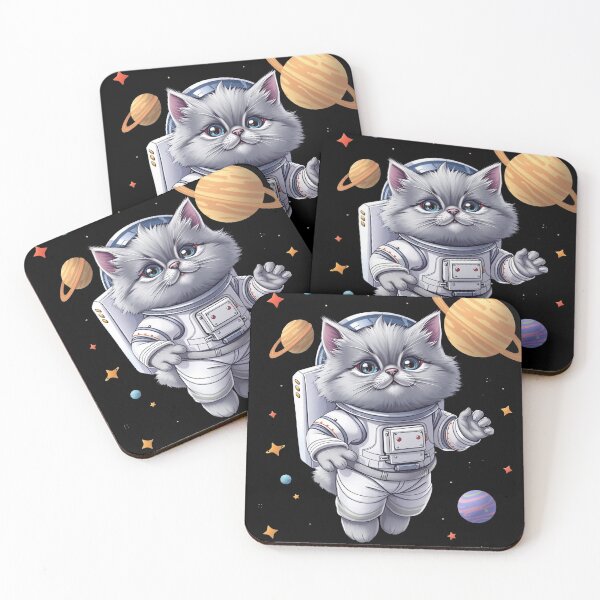 Item preview, Cute Cat Astronaut T-Shirt designed and sold by Thompika.