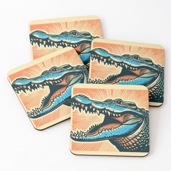 Item preview, pop art crocodile designed and sold by Dogandesighn.