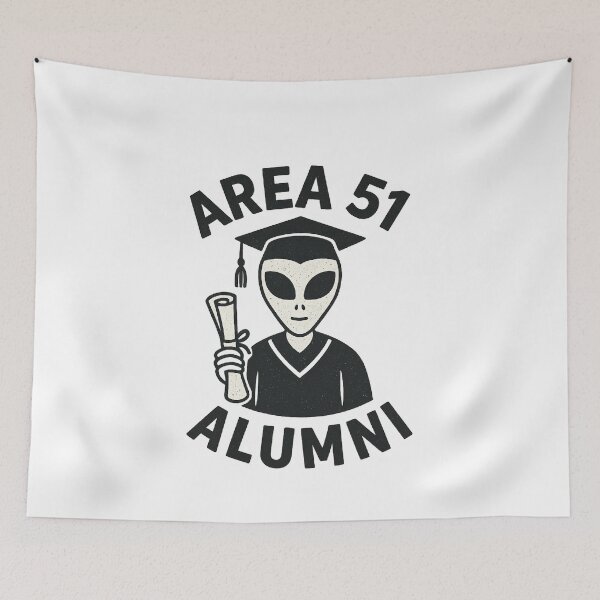 Item preview, Area 51 Alumni – Funny Alien Graduation  designed and sold by The Junto Shop.