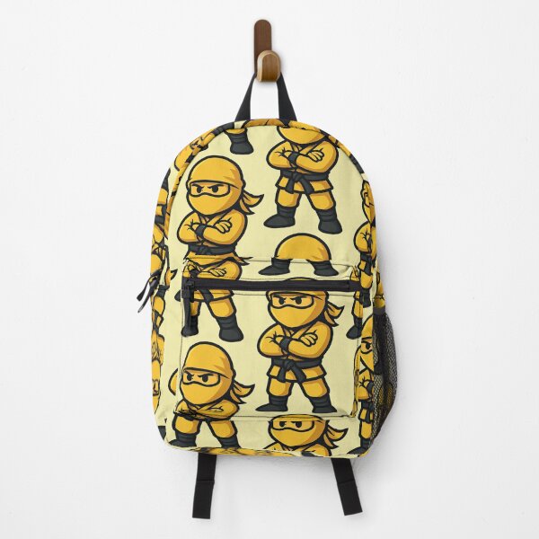 Item preview, Yellow and Black Cartoon Ninja Fighter Character designed and sold by Pulse Creativity Designs.