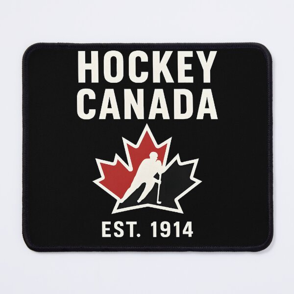 Item preview, Hockey Canada Shirt – Simple White on Black Classic Canadian Ice Hockey T-Shirt designed and sold by WAUZ.