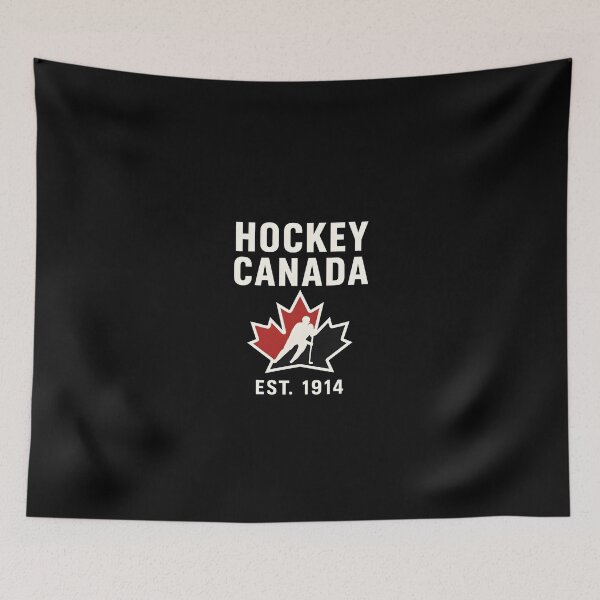 Item preview, Hockey Canada Shirt – Simple White on Black Classic Canadian Ice Hockey T-Shirt designed and sold by WAUZ.