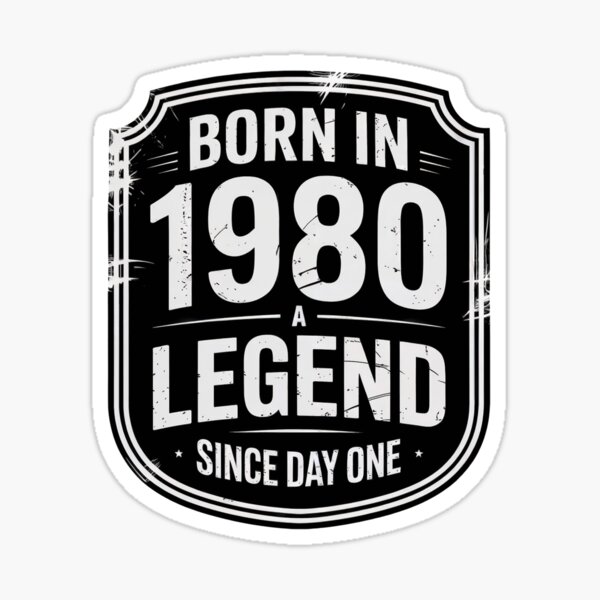 Item preview, Born in 1980 – Legend Since Day One designed and sold by T-ShirtArtTom.