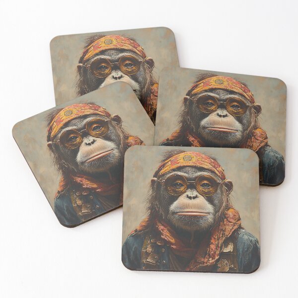 Item preview, 1960's Flower Power Fashion Orangutan - Stylish Animal Art designed and sold by Chrisjeffries24.