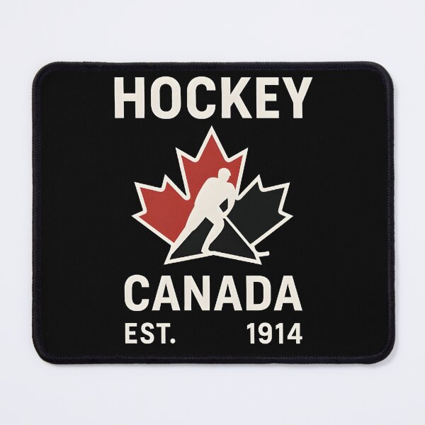 Item preview, Hockey Canada EST. 1914 Shirt – Classic White on Black Vintage Hockey T-Shirt designed and sold by WAUZ.