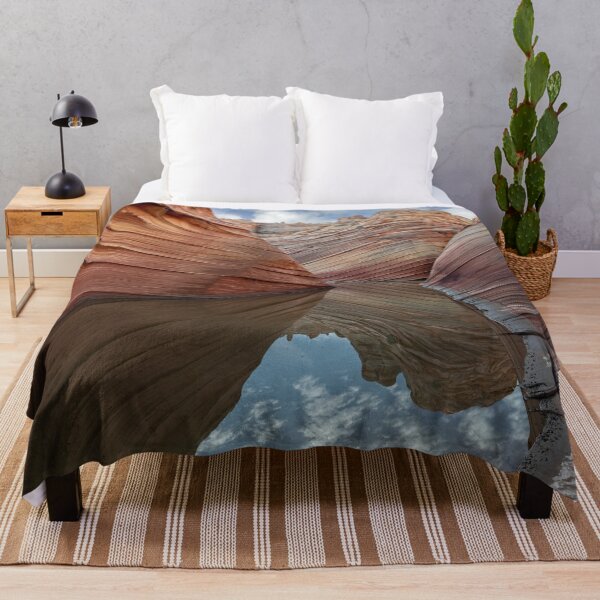 Item preview, Wave Canyon Reflections Textured Landscape Art Earth Tones and Mirror Waters designed and sold by Rocky Mountain Artistry.
