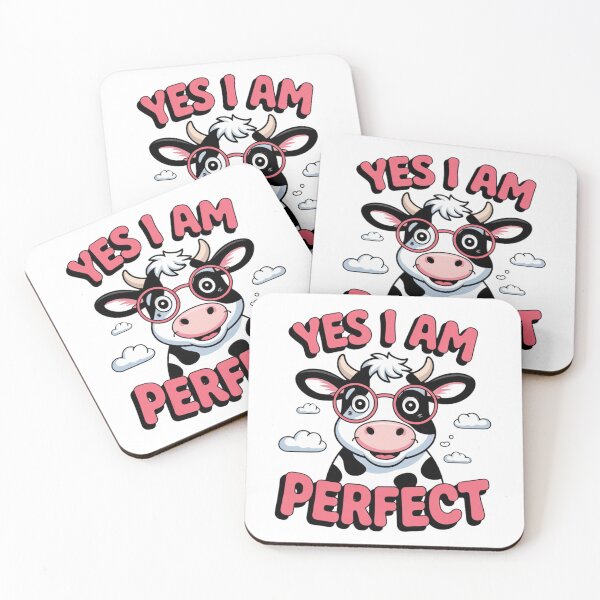 Item preview, Yes i am Perfect | Cow T-Shirt designed and sold by NicolasGlowArt.