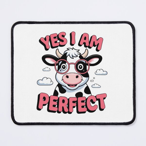 Item preview, Yes i am Perfect | Cow T-Shirt designed and sold by NicolasGlowArt.