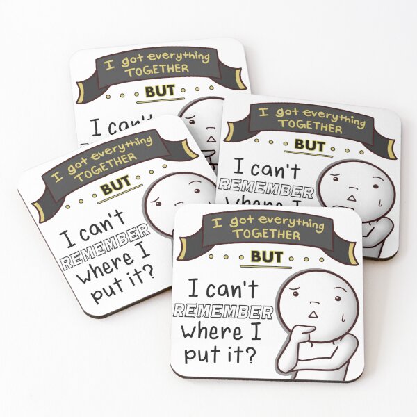 Item preview, "I Got Everything Together... But I Can't Remember Where I Put It" Funny Sticker designed and sold by SunStarDesigns.