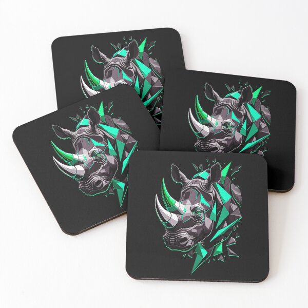 Item preview, Rhino Artwork - Green designed and sold by StefAnimal.
