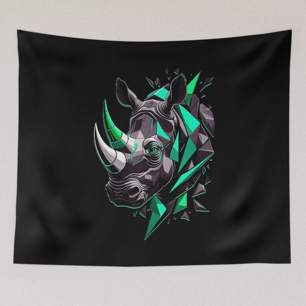 Item preview, Rhino Artwork - Green designed and sold by StefAnimal.
