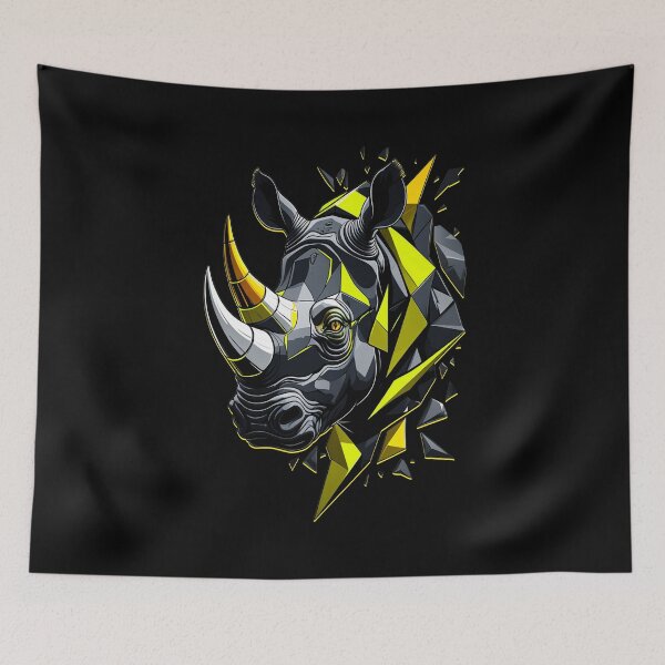 Item preview, Rhino Artwork - Yellow designed and sold by StefAnimal.