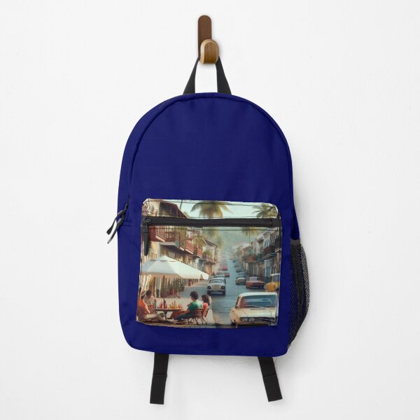 Item preview, Vibrant 1970s Maracay – AI Artwork Colorful Roadside Café Scene for City Lovers, Travelers, and Vintage Enthusiasts designed and sold by knalpot-design.