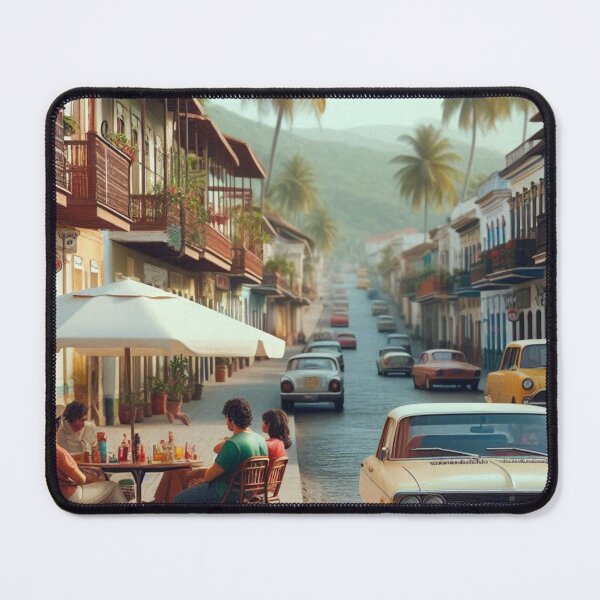 Item preview, Vibrant 1970s Maracay – AI Artwork Colorful Roadside Café Scene for City Lovers, Travelers, and Vintage Enthusiasts designed and sold by knalpot-design.