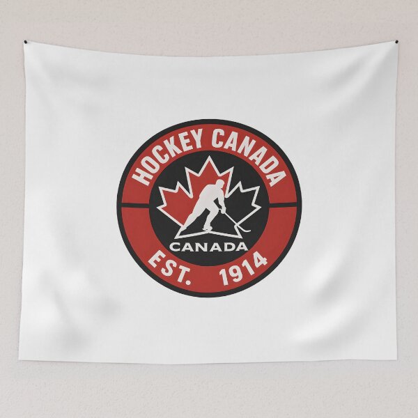 Item preview, Hockey Canada EST. 1914 Black Circle Sticker – Vintage Canadian Hockey Pride designed and sold by WAUZ.