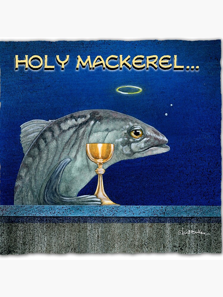 Thumbnail 2 of 2, Tote Bag, holy mackerel... designed and sold by willbullas.