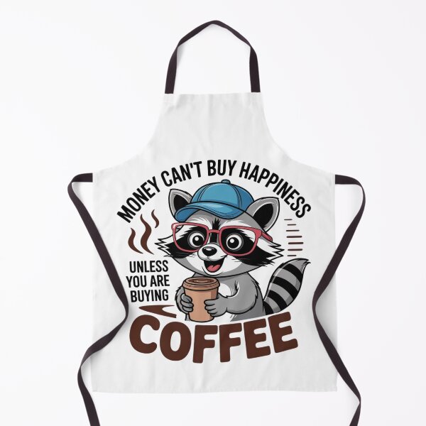 Item preview, Raccoon and Coffee | T-Shirt designed and sold by NicolasGlowArt.