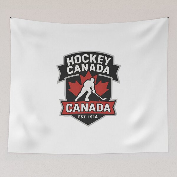 Item preview, Hockey Canada EST. 1914 Black Shield Sticker – Vintage Hockey Heritage designed and sold by WAUZ.