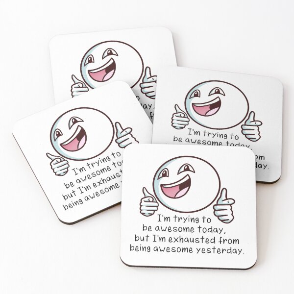 Item preview, "I'm Trying to Be Awesome Today" Motivational Sticker designed and sold by SunStarDesigns.