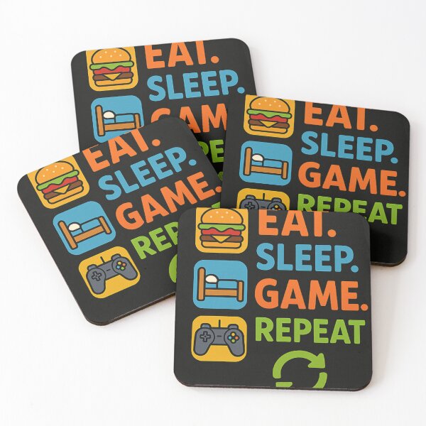Artikelvorschau, Eat Sleep Game Repeat - Gamer-Spaß-Geek-Gaming T-Shirt entworfen und verkauft von DRAWZENART.