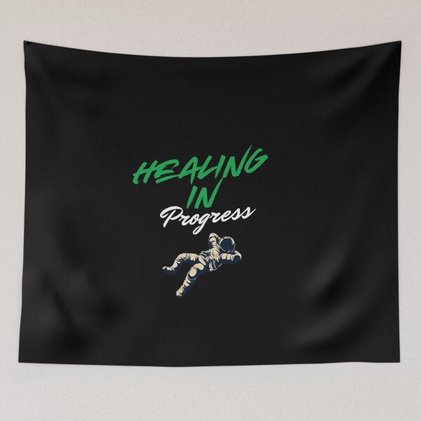 Item preview, Healing in Progress – Floating Astronaut Mental Health Design designed and sold by BuddyBuilder.