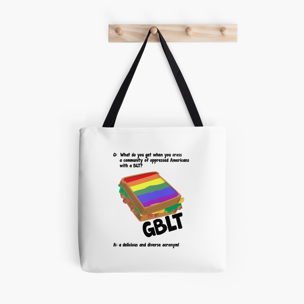 LGBTQ Pride Rainbow Flag Tote Bag in a Hand Stock Image - Image of