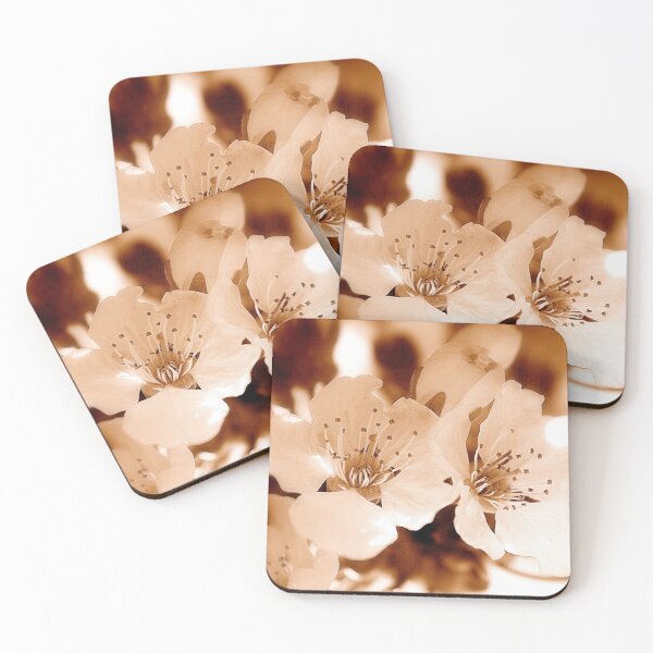 Item preview, Cherry blossoms in warm sepia designed and sold by sheSzen.