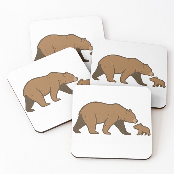 Item preview, Cute Mama Bear and Baby Bear | Minimalist Animal Art| Mother's Day Gift | Waterproof Vinyl Sticker | Wildlife Art Decal designed and sold by Anna T..