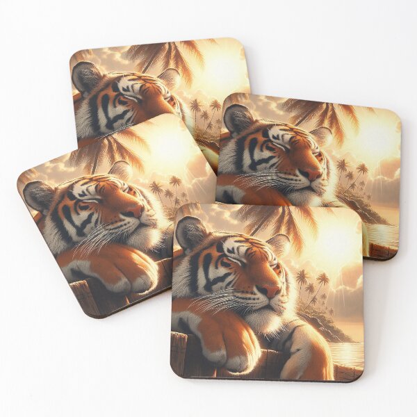 Item preview, Tiger Nap on the Beach in the Sun designed and sold by nikkolaus.