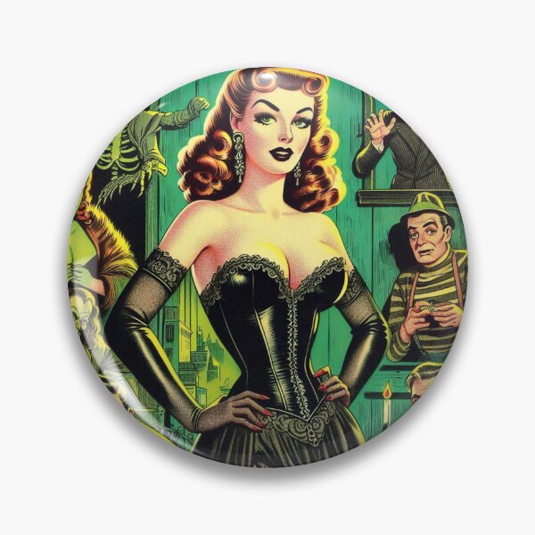 Item preview, Retro Goth Pinup designed and sold by PulpVintage.