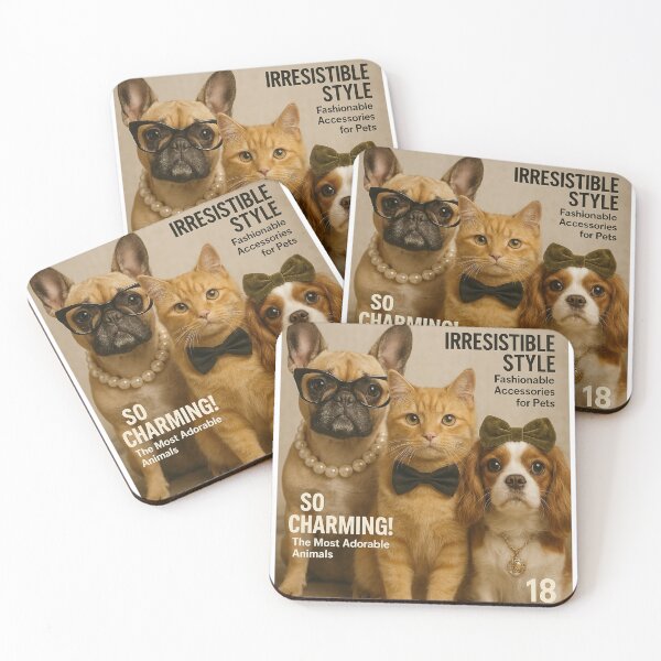 Item preview, Cute Animals Magazine Cover - Stylish Pets Edition designed and sold by Shinora..