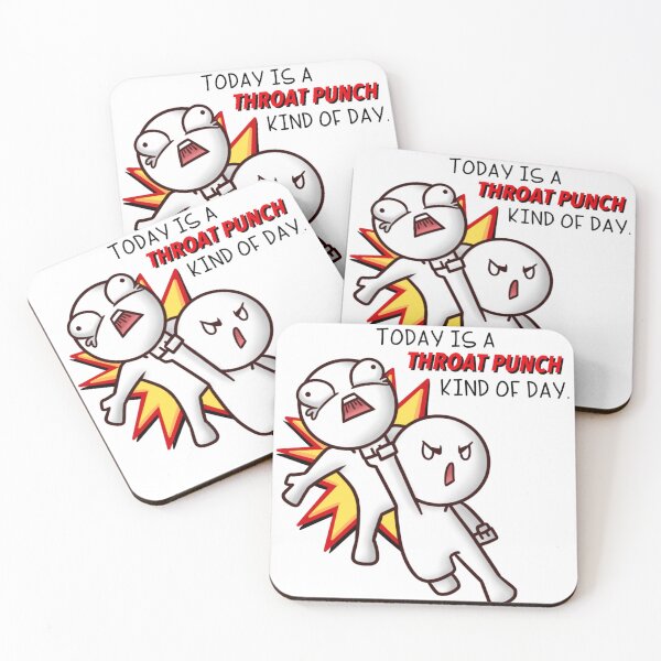 Item preview, "Today Is a Throat Punch Kind of Day" Funny Mood Sticker designed and sold by SunStarDesigns.