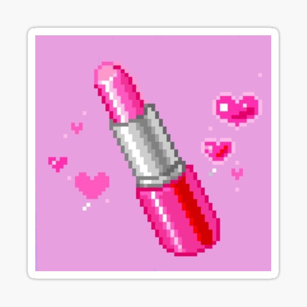 Vista previa del artículo con la obra «Pegatina de lápiz labial Y2K», diseñado y vendido por ecllipzeae.