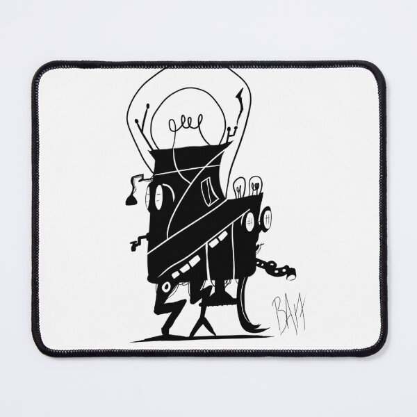 Item preview, Black robot silhouette drawing illustration designed and sold by ArtisticSpirit.