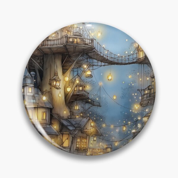 Item preview, Twilight Treehouse Village designed and sold by SporeandCanvas.