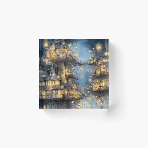Item preview, Twilight Treehouse Village designed and sold by SporeandCanvas.